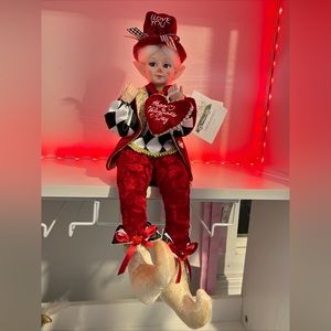 Cynthia Rowley Valentine’s Day Elf Shelf Sitter Doll  Home Decor 17"